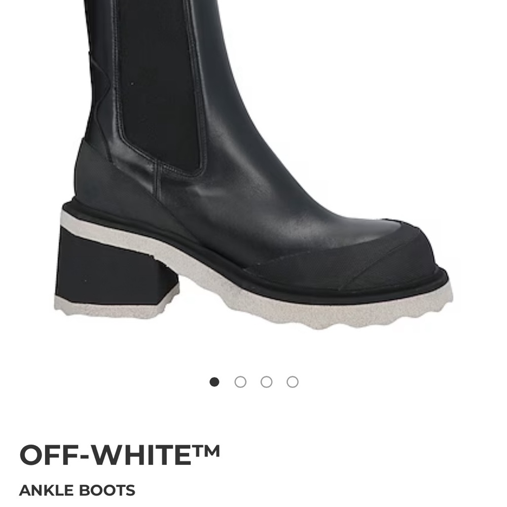 Off-White Black and White Ankle Boots